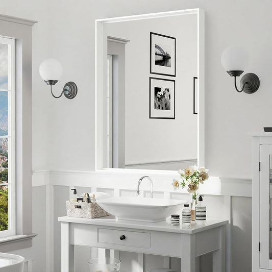 24x36 Inch White Bathroom Mirrors - Image 2
