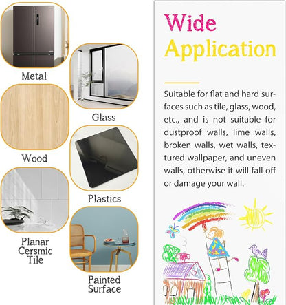 Magnetic Whiteboard Contact Paper 47.2" x 18" Adhesive Magnetic Dry Erase White - Image 6