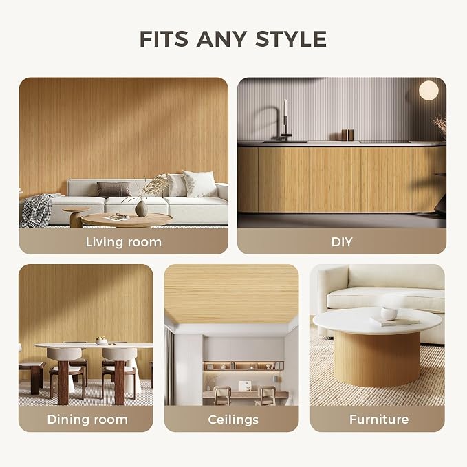 OUZUGIE 2 Pack 96x48 Inch Natural Bamboo Wall Panel – Twinned Carbides Pole - Image 4