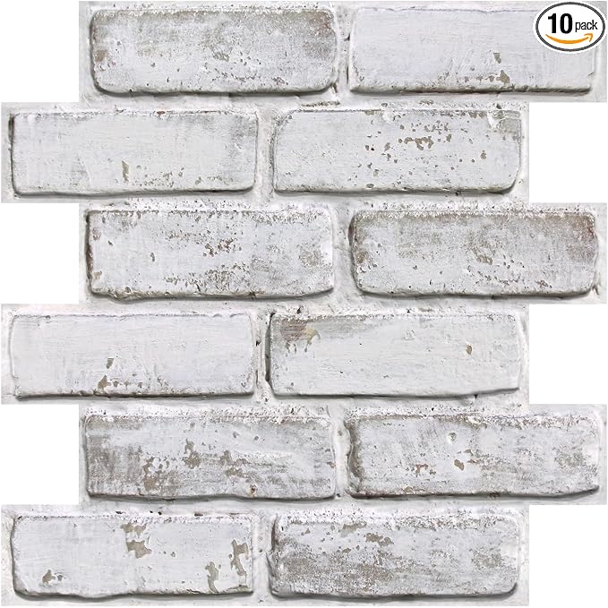 COMSTICKC 3D Faux Brick Wall Panels Peel and Stick Wall Covering, Not Real Brick by COMSTICKCDECOR
