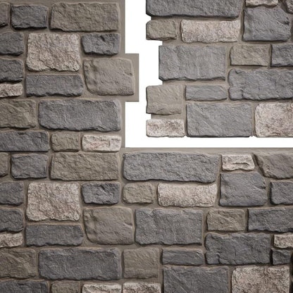 EverStone Cobblestone Faux Stone Panel, Midnight Granite Color - Image 9