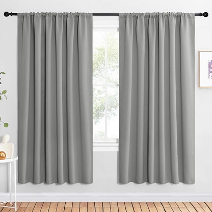 NICETOWN 2 Panels Blackout Curtains, Rod Pocket Window Curtains Room Darkning by NICETOWN