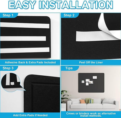 Large Felt Bulletin Board for Wall, Soft Felt Cork Board for Office, Home - Image 5
