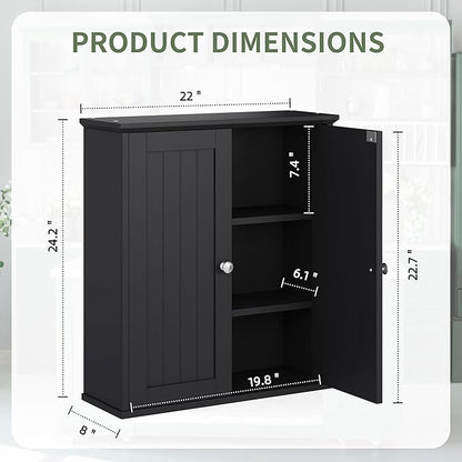 Bathroom Wall Cabinet, Bathroom Cabinet Wall Mount, Over Toilet Space Saver - Image 3