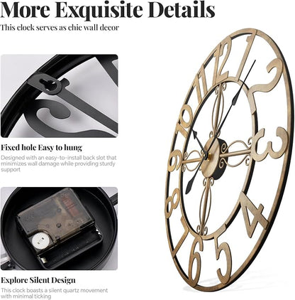 Cuspin Large Wall Clock, 36 Inch Decorative Wall Clock - Image 6