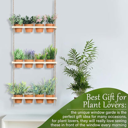FillTouch 3 Tiered Hanging Herb Planters Hanging Herb Garden Wall - Image 7