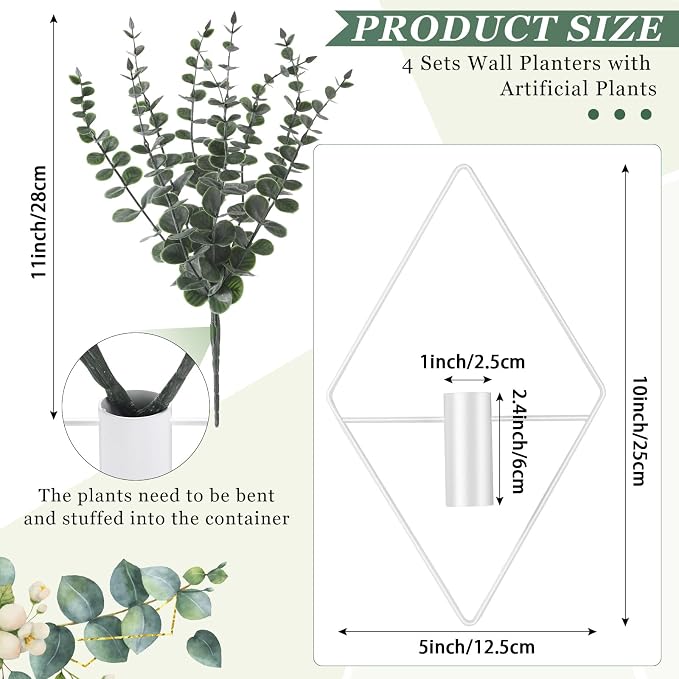 Jexine 8 Pcs Hanging Planters - Image 2