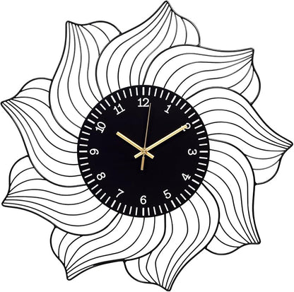 22 Inch Flower Wall Clock, Silent Non-Ticking Battery Operated Modern - Image 7