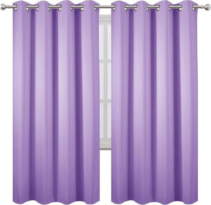LEMOMO Lavender Thermal Blackout Curtains/52 x 72 Inch/Set of 2 Panels Room - Image 2