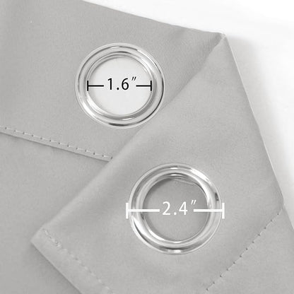 LEMOMO Light Grey Blackout Curtains 38 x 63 Inch Length/Set of 2 Curtain - Image 5