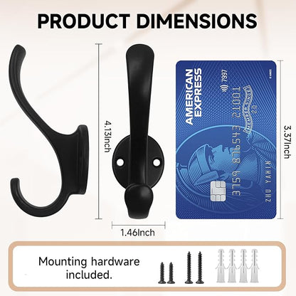 4 Pack Coat Hooks Wall Mount, Heavy Duty Wall Hooks - Image 3