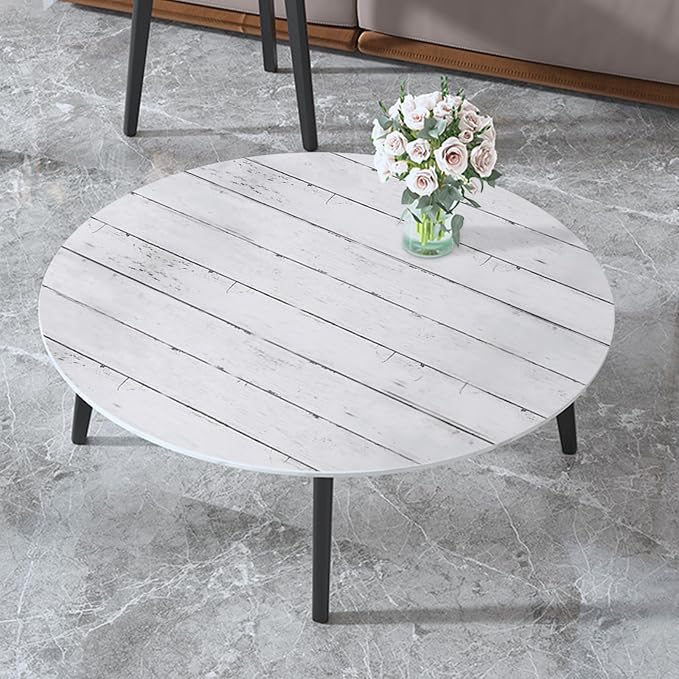 Abyssaly Wood Contact Paper White Gray 17.71" X 708.7" Self-Adhesive Removable - Image 5