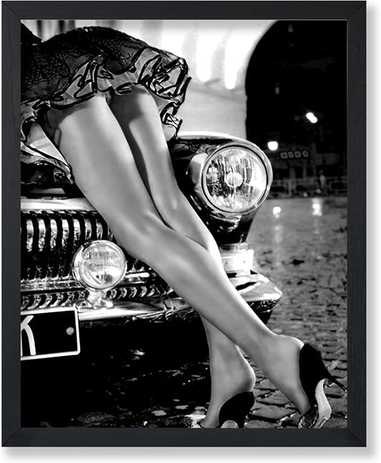 Poster Master Sexy Legs on Classic Car Poster by PosterMaster
