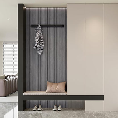 Yutianli PVC Slat Wall Panel Peel and Stick 118"x 15.7" Faux Wood Slat Panel - Image 4