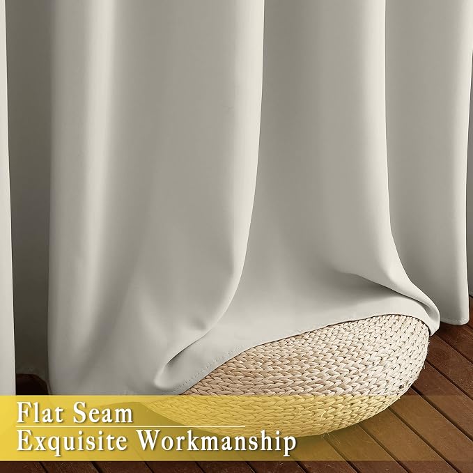 NICETOWN Room Divider Curtain for Bedroom, Grommet Patio Door Curtain Sound - Image 8