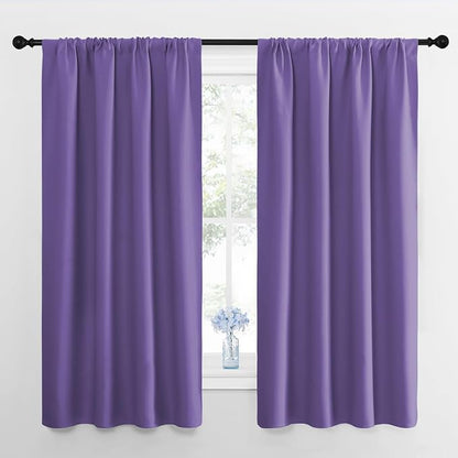 NICETOWN RV Blackout Curtains for Camper Windows, Lilac Purple, Short Blackout by NICETOWN