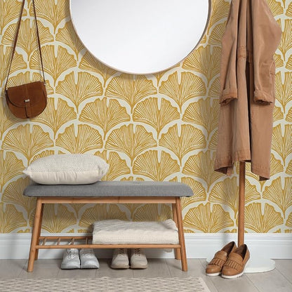 Tempaper x Novogratz Golden Mustard Feather Palm Removable Peel and Stick - Image 6