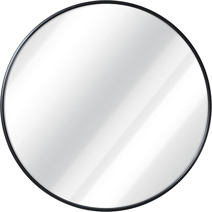 HBCY Creations Round Mirror, Living Room and More, Modern Minimalist Mirror - Image 4