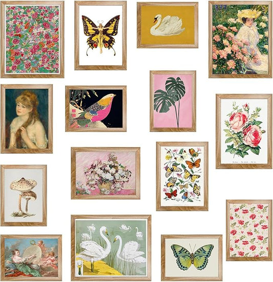 LANCHI95 15 Pcs FRAMED Eclectic Wall Decor, Colorful Eclectic Decor, Colorful by LANCHI95