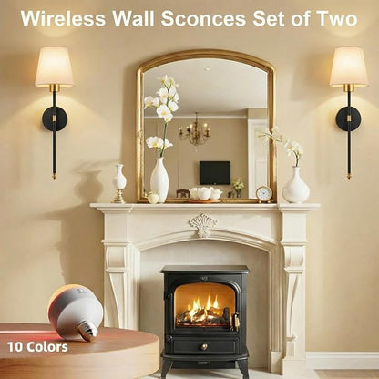 IRONPAX Wall Sconces Battery Operated Set of 2, Wireless Rechargeable Wall - Image 8