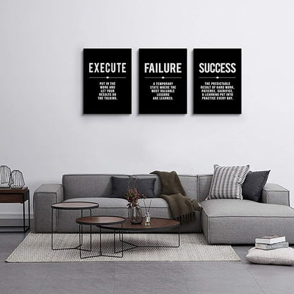 Framed Canvas Wall Art Success Quote - Image 6