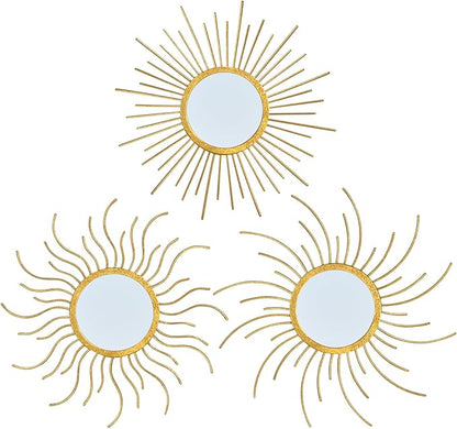 Mirror Decor Sunburst Mirrors Metal Sun Mirror Wall Decor Wall Mirror Home by wotieuns
