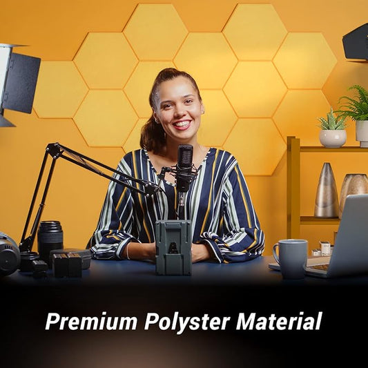 12 Pack Hexagon Acoustic Panels, TONOR 12"x 10"x 04" High Density Sound Proof - Image 2