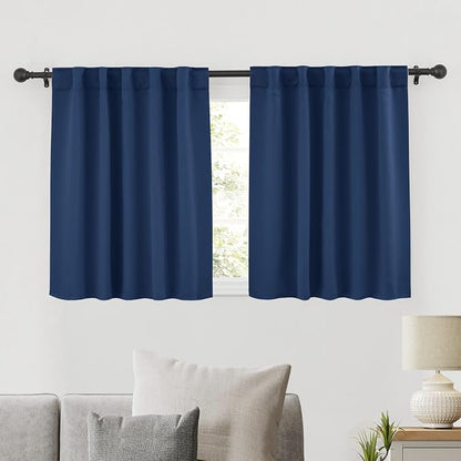 RYB HOME Blackout Kitchen Curtains, Thermal Insulated Back Tabs Window Curtain by RYBHOME