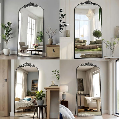 Dewfig Arched Full Length Mirror, Floor Mirror - Image 4