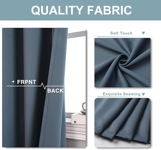 ChrisDowa Room Divider Curtain 120 Inches Long, Wide Blackout Sliding Door - Image 4