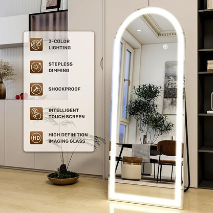 Easly 21"x56" Arched Full Length Mirror - Image 5