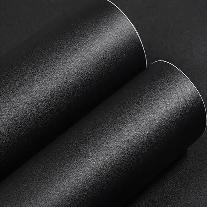 Yancorp 15.7"x787"/65.6 Feet Matte Black Peel and Stick Wallpaper Removable - Image 2