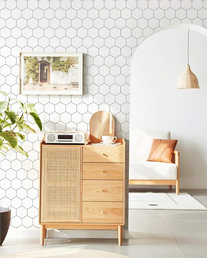 Kitchen Peel and Stick Wallpaper White Wallpaper Contact Paper - Image 9
