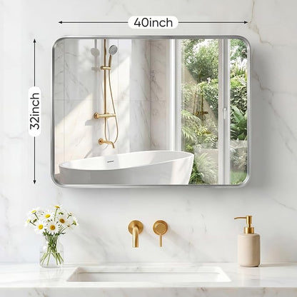 NEWBULIG 32X40 Inch Bathroom Mirror - Image 2