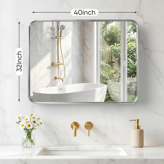 NEWBULIG 32X40 Inch Bathroom Mirror - Image 2