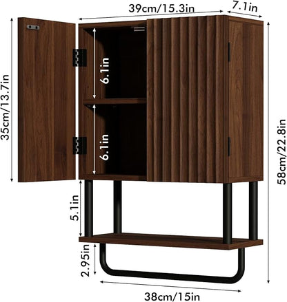 RUSTOWN Farmhouse Bathroom Wall Cabinet - Image 2
