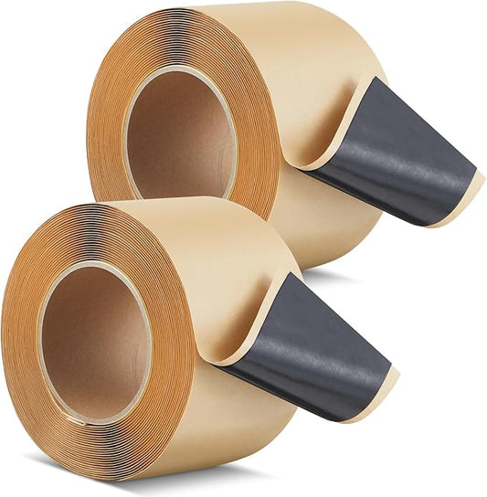 2 Pcs Pond Liner Seam Tape 3" x 25' Self Adhesive Double Sided Butyl Pond Seam Tape Liner Repair Tape Butyl Adhesive Sealer for EPDM Pond Liner Patch Cover Pond Garden