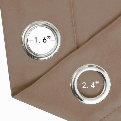 LEMOMO Blackout Curtains 66 x 72 Inch Long Cappuccino Curtains Set of 2 Panels - Image 5