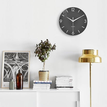 XFM Modern Wall Clock 20 Inch Large Grey Wall Clocks Battery Operated Gray - Image 4
