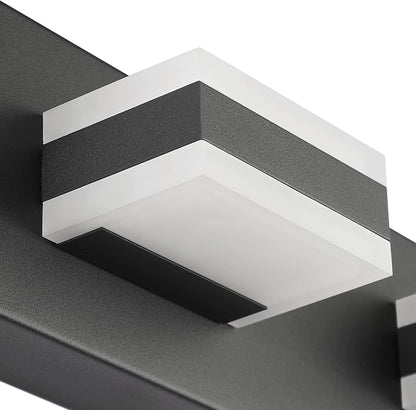SOLFART Black Bathroom Vanity Light Fixtures Over Mirror LED Dimmable 3 Lights - Image 6