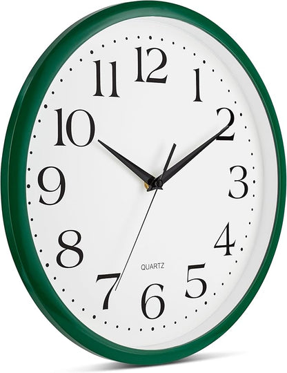 Bernhard Products Hunter Green Wall Clock Silent Non Ticking - Image 2