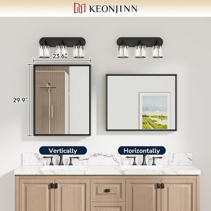 Keonjinn 24 x 30 Inch Black Bathroom Mirrors - Image 5