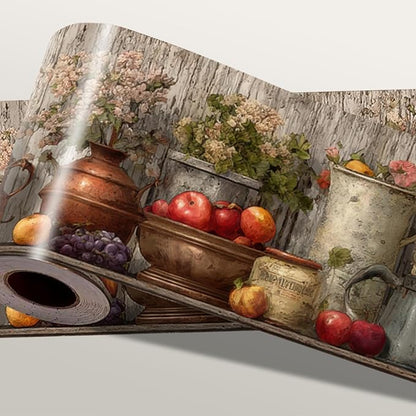 Harvest Jar Wall Border 196x4 Inch Peel and Stick Rustic Fall Pumpkin Sunflower by IOHEFY