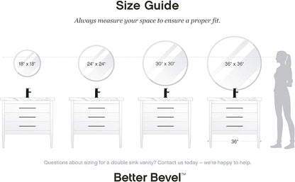 Better Bevel Frameless Round Mirror - Image 7