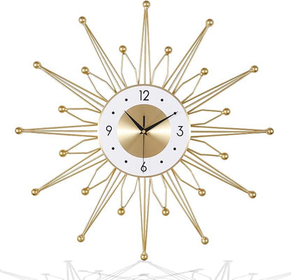 Lafocuse Silent 23 Inch Metal Large Gold Wall Clock - Image 5