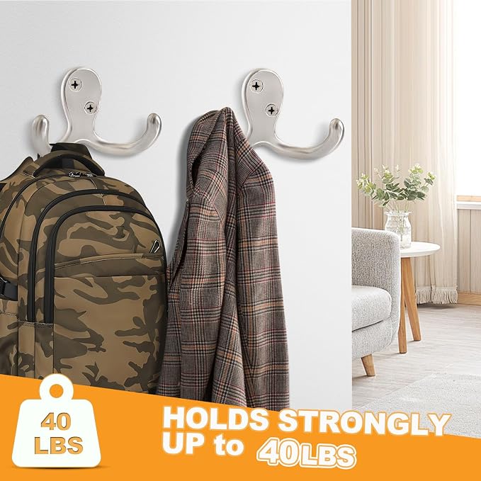 CBWLWJ 20 Pack Coat Hooks Wall Hooks - Image 3