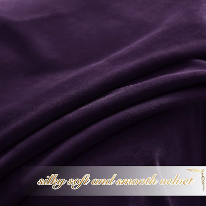 NICETOWN Purple Velvet Curtains 63 inches - Image 5