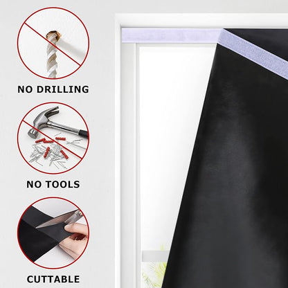 LazBlinds 100% Blackout Roller Shades, No Tools No Drill Cordless Blinds - Image 3