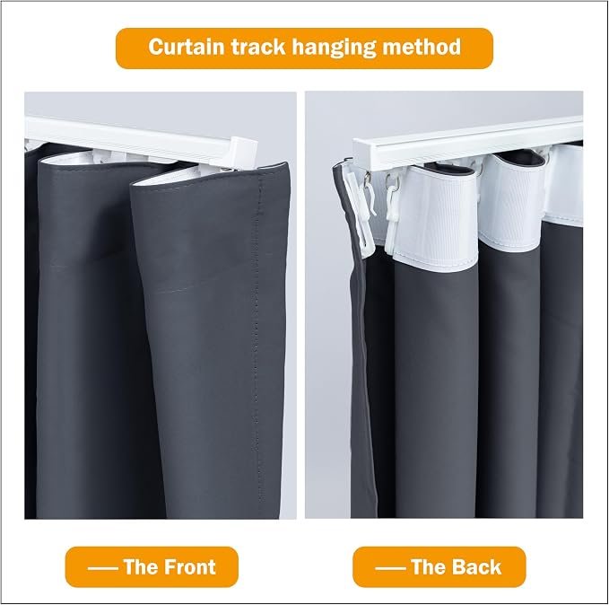 Hoeflife Room Divider Curtains Blackout Floor to Ceiling Curtain - Image 5