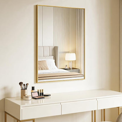 BOMINICA Brushed Gold Bathroom Mirror - Image 9
